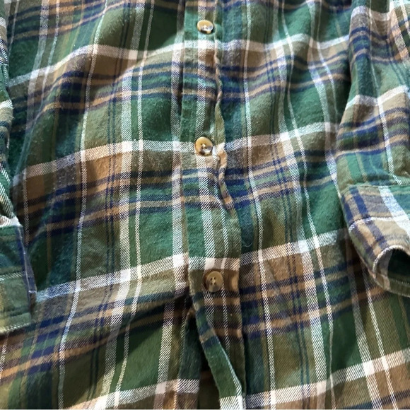 King Size 4XL Green Button Down Flannel - Picture 5 of 5